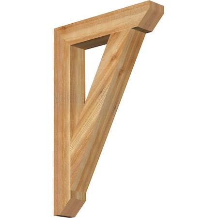 Ekena Millwork Traditional Slat Rough Sawn Bracket, Western Red Cedar, 4"W x 22"D x 34"H BKT04X22X34TRA06RWR